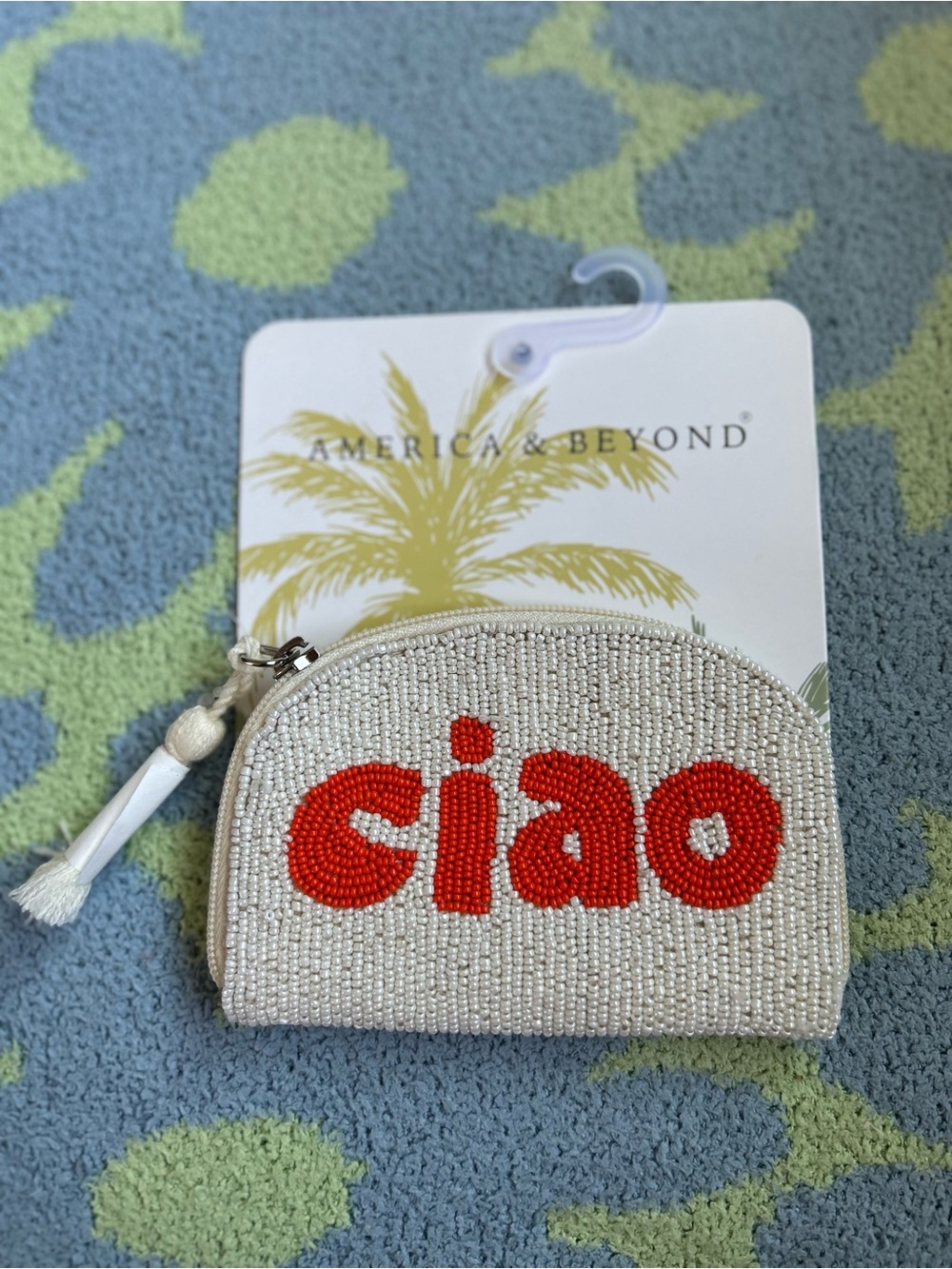 America & Beyond "Ciao Bella" Hand-Beaded Coin Pouch – NWT